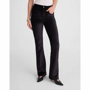 NWT! Madewell - The Stretch Flare Pant in Velvet - Jet Black - Size 25